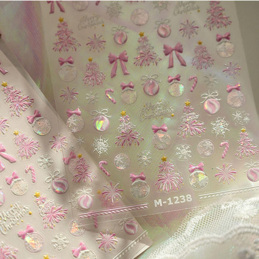 Hello Claws | Pink Christmas Nail Deco Sticker