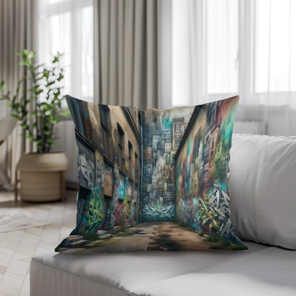 Echoes of the Alley Cotton Cushion