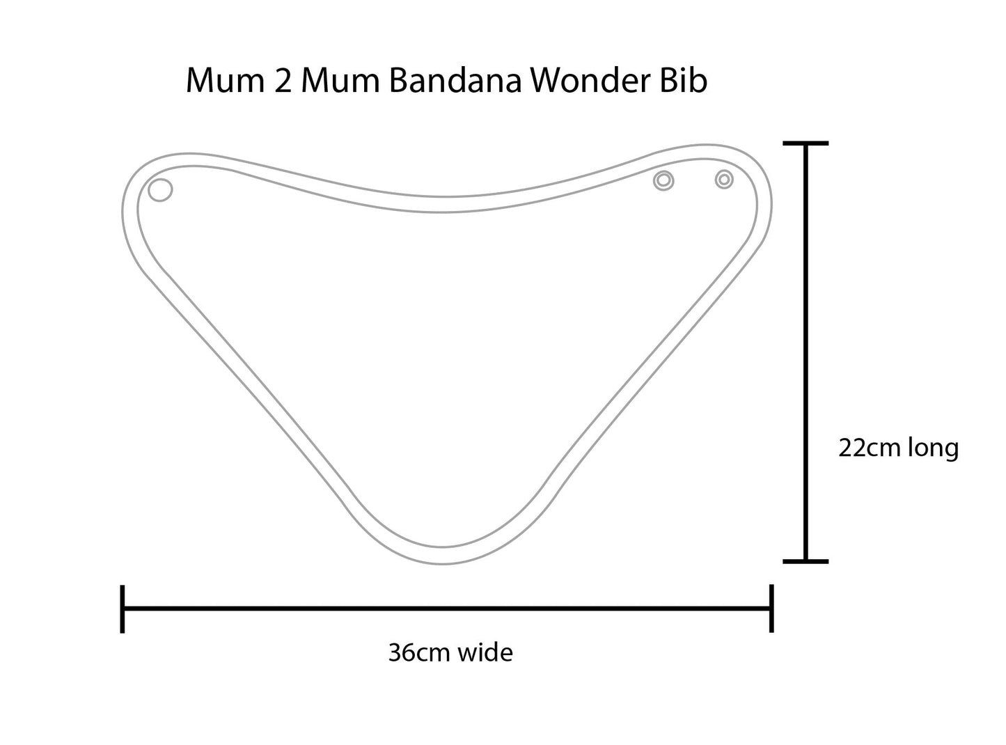 Mum 2 Mum Teething Bandana Wonder Bib - Grey