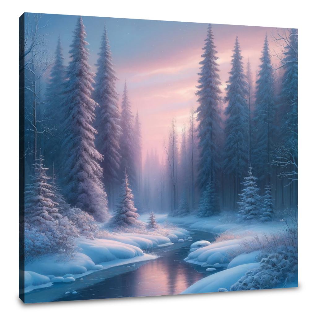 Winter Twilight Serenity Canvas