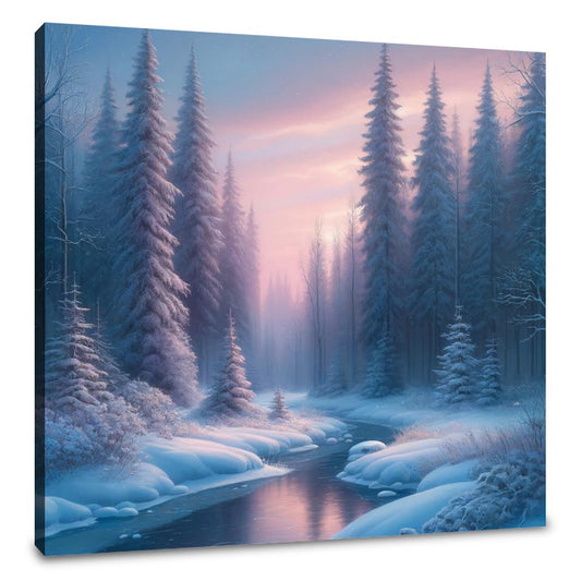 Winter Twilight Serenity Canvas