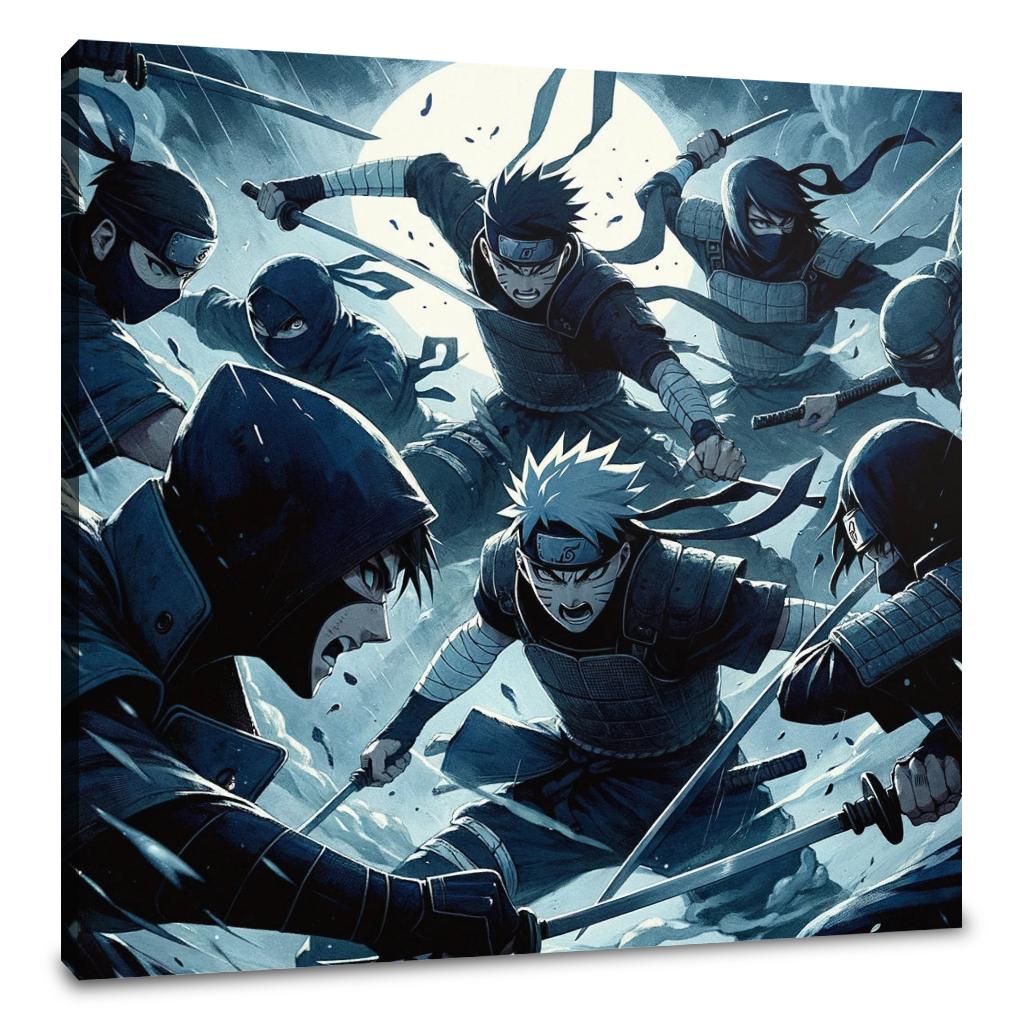 Midnight Ninja Showdown Canvas