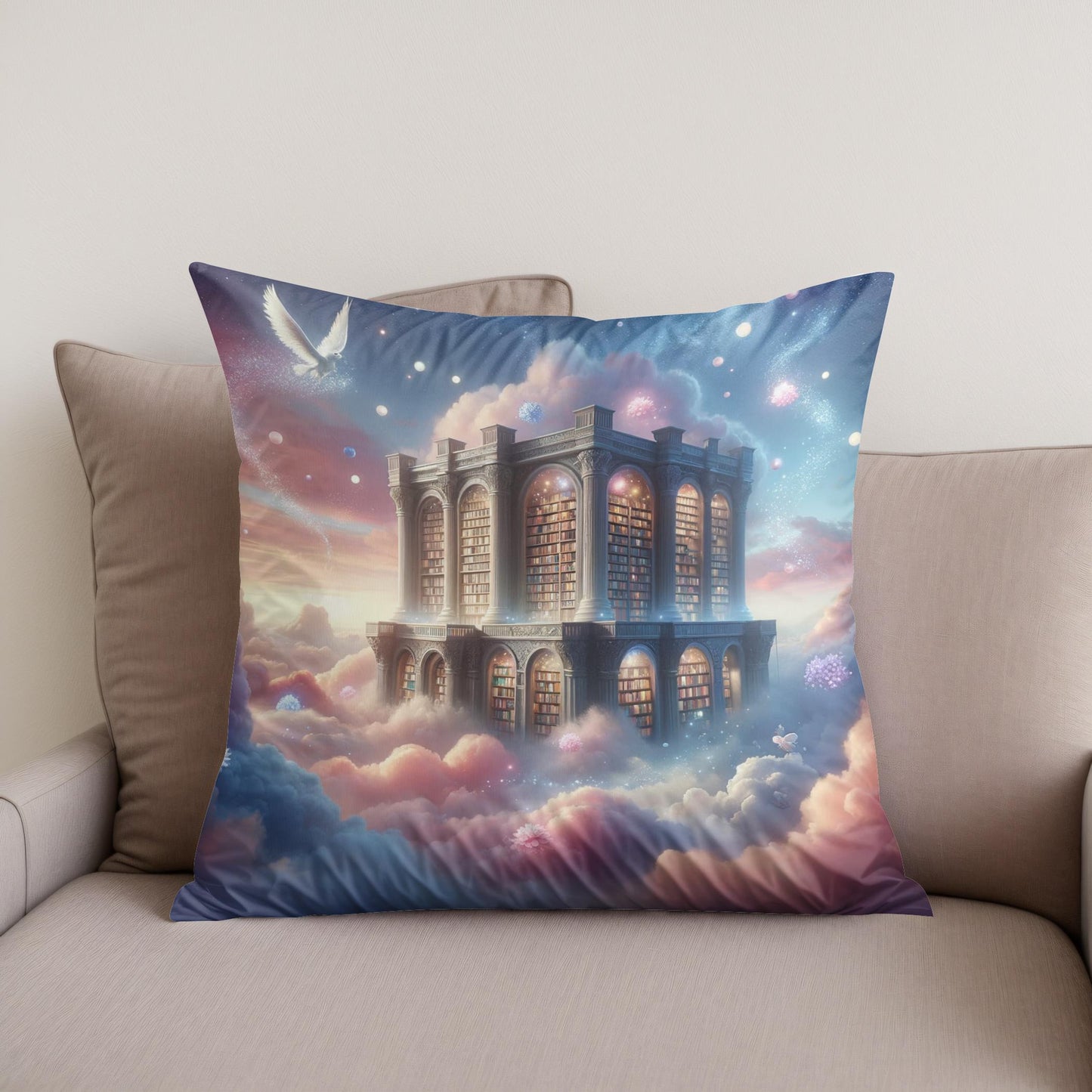 Celestial Library Cotton Cushion