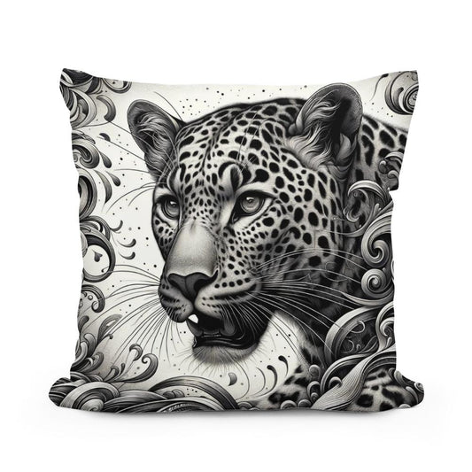 Leopard's Graceful Essence Cotton Cushion