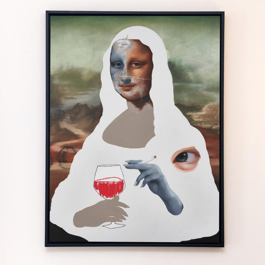 M.Lisa 1 Portrait Framed Printed Canvas