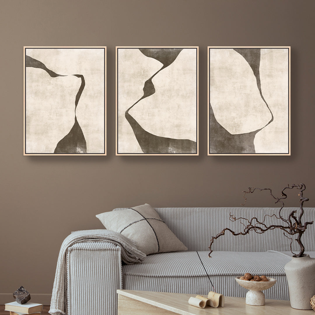 Gigi Portrait Framed Canvas Set of 3