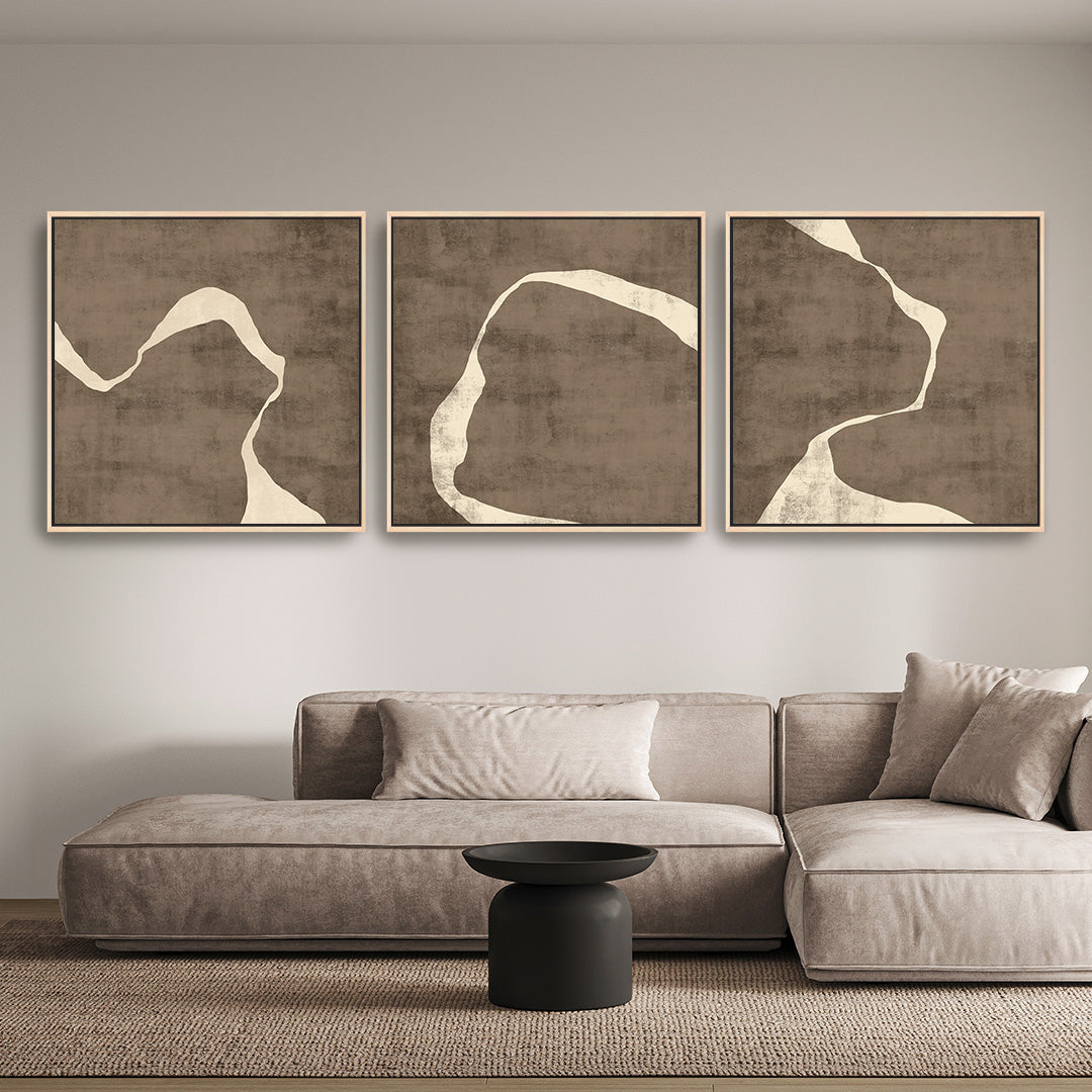 Moko Square Framed Canvas Set of 3
