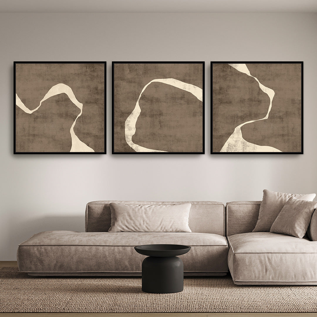 Moko Square Framed Canvas Set of 3