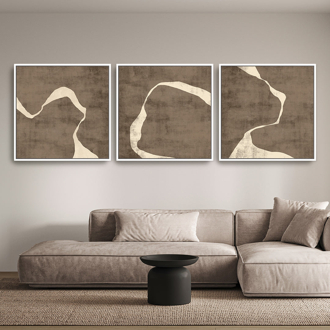 Moko Square Framed Canvas Set of 3