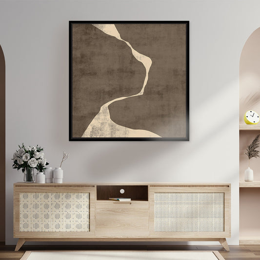 Moko III Square Framed Printed Canvas