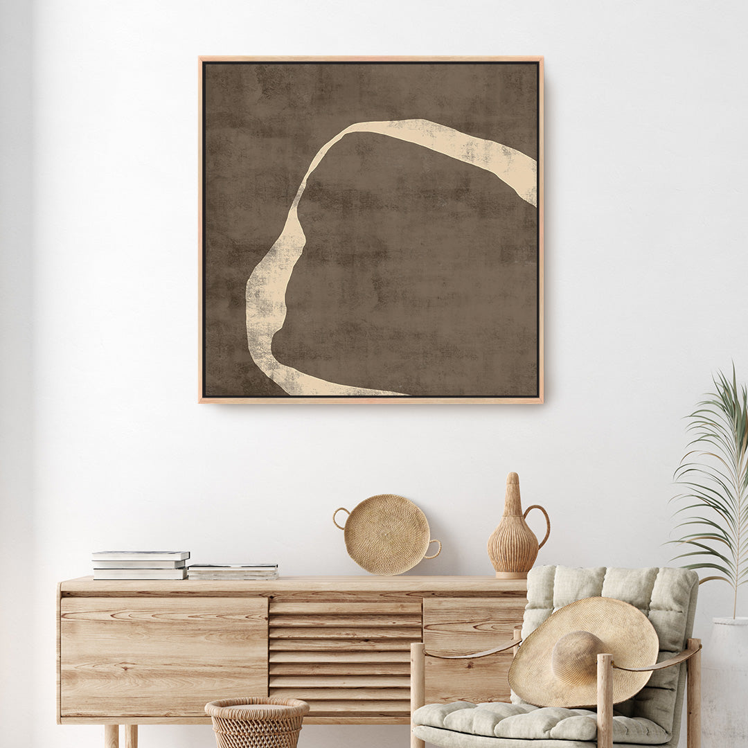 Moko II Square Framed Printed Canvas