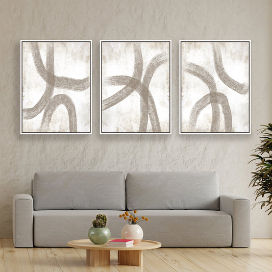 Myro Portrait Framed Canvas Set of 3