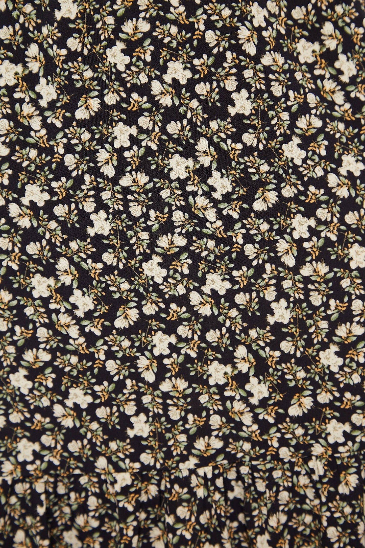 Macha Winter Garden Print Long Sleeved Tie Midi Dress