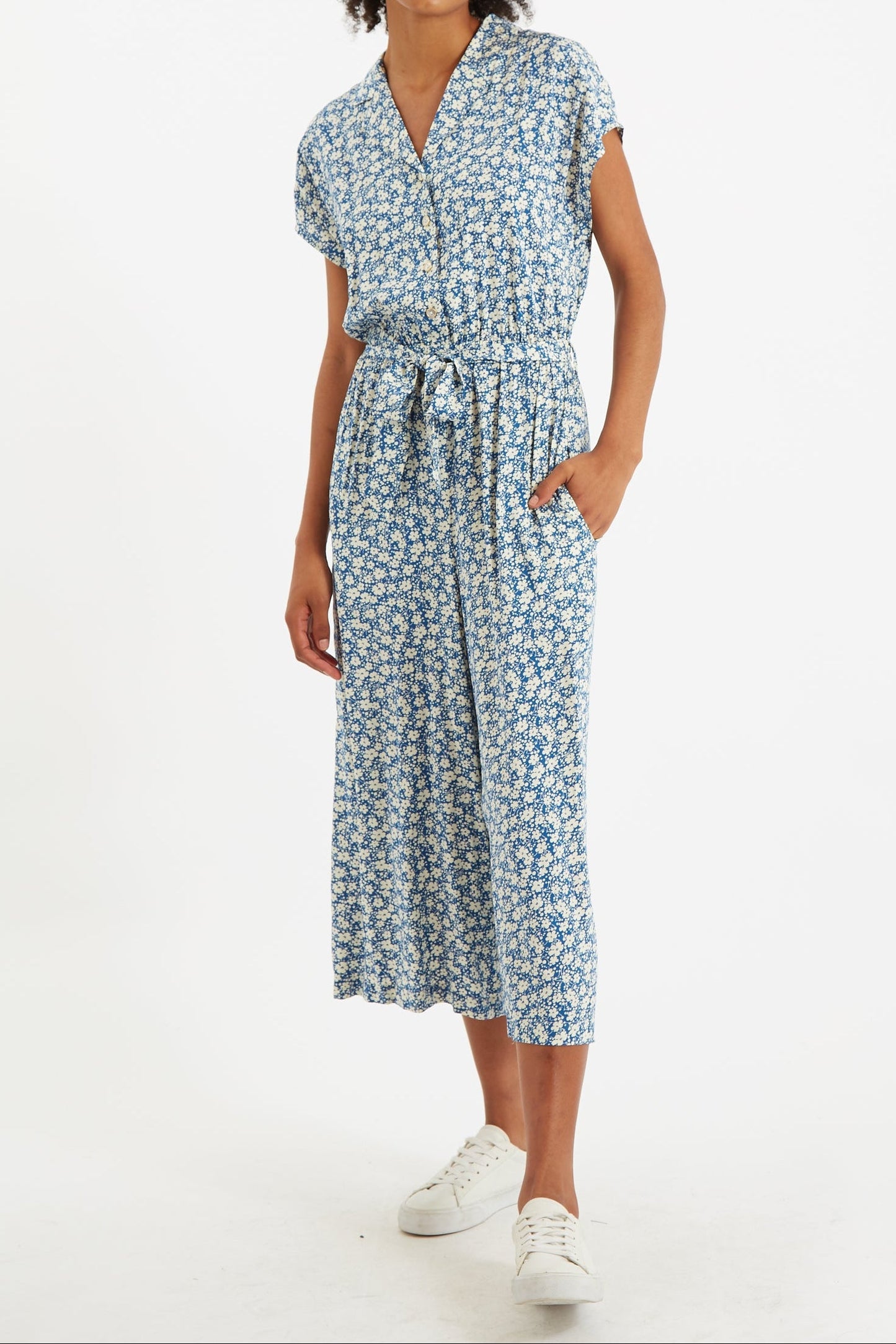 Mafalda Periwinkle Cropped Jumpsuit