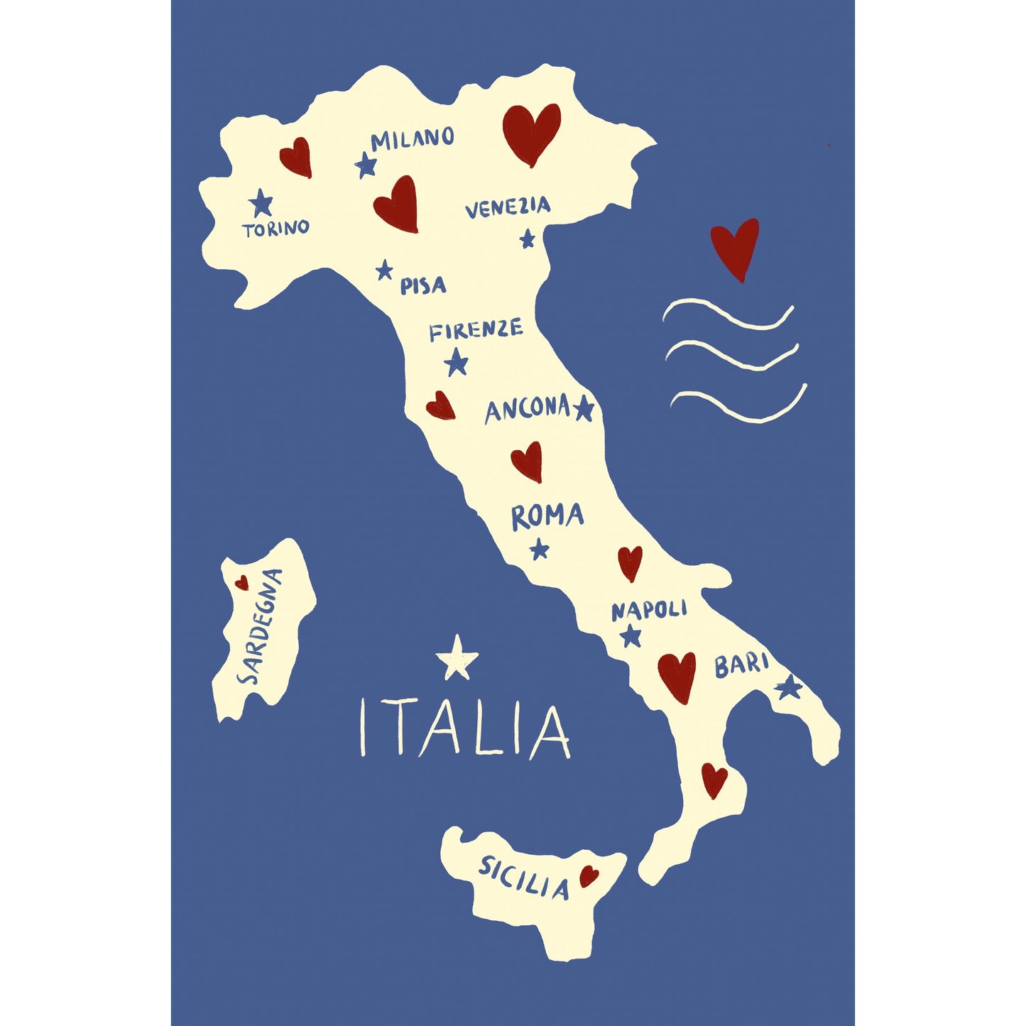 Italiy Map Print
