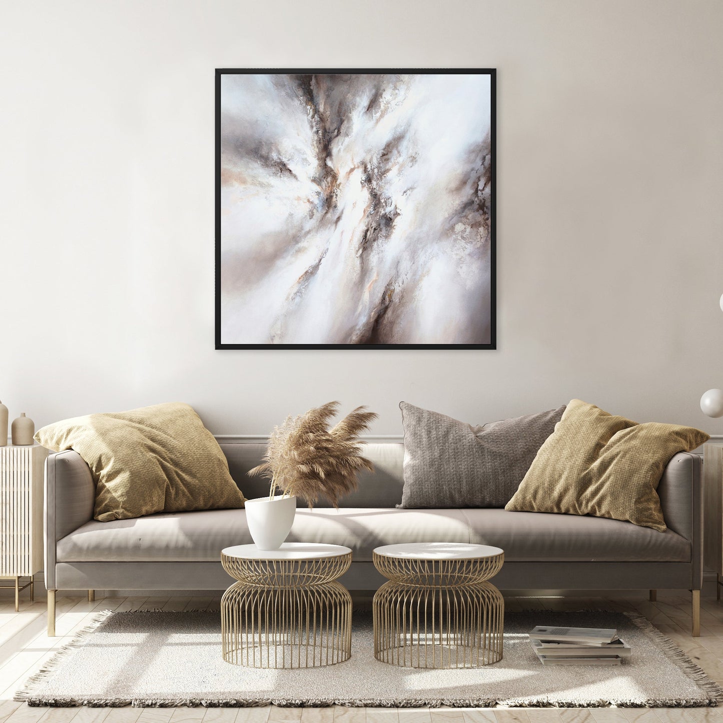Fusion II Square Framed Printed Canvas