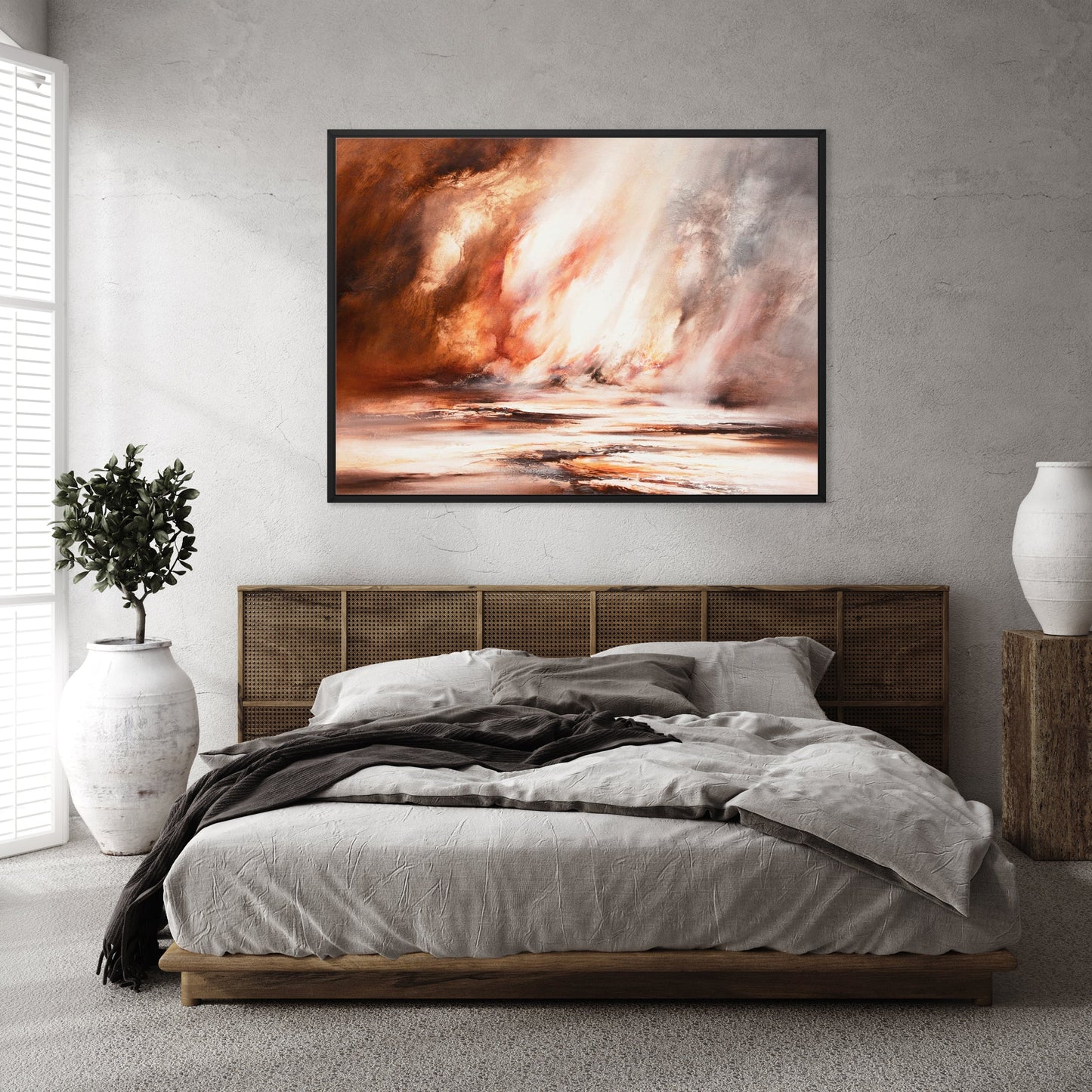 Light Within Landscape Framed Printed Canvas