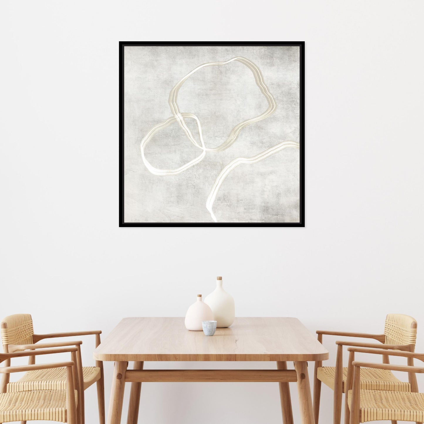 Stylo I Square Framed Printed Canvas