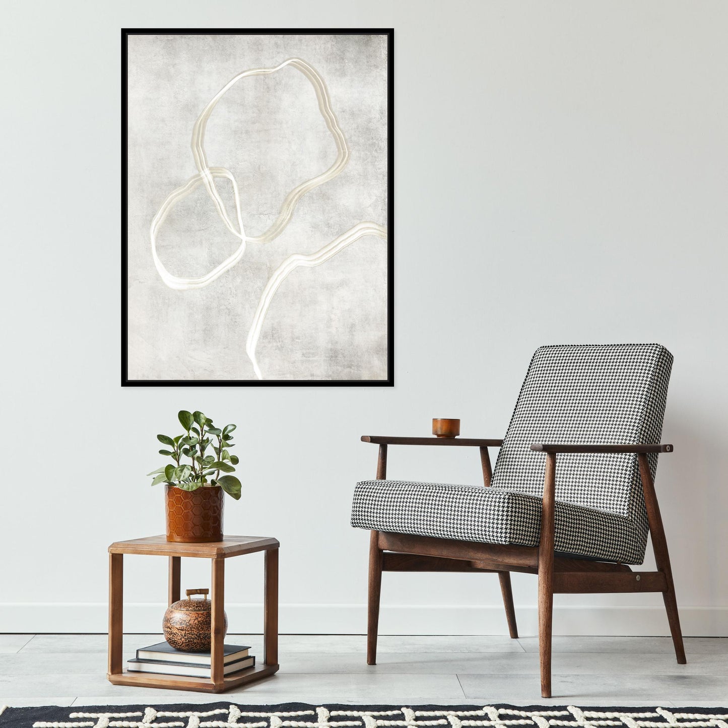 Stylo I Portrait Framed Printed Canvas