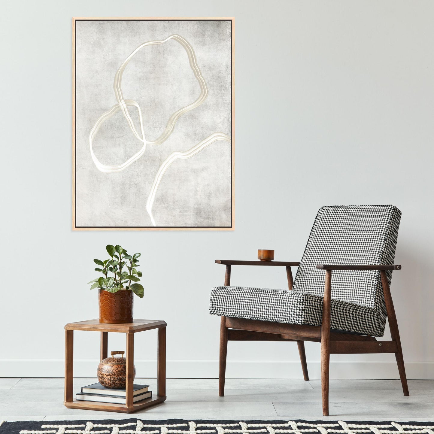 Stylo I Portrait Framed Printed Canvas