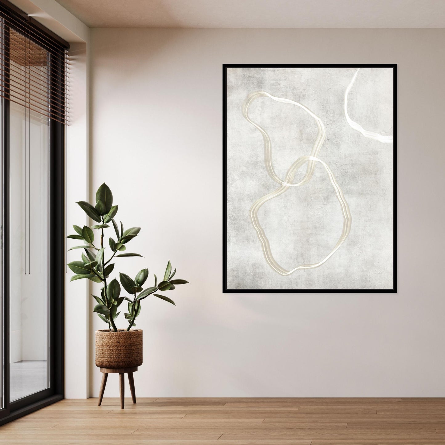 Stylo III Portrait Framed Printed Canvas