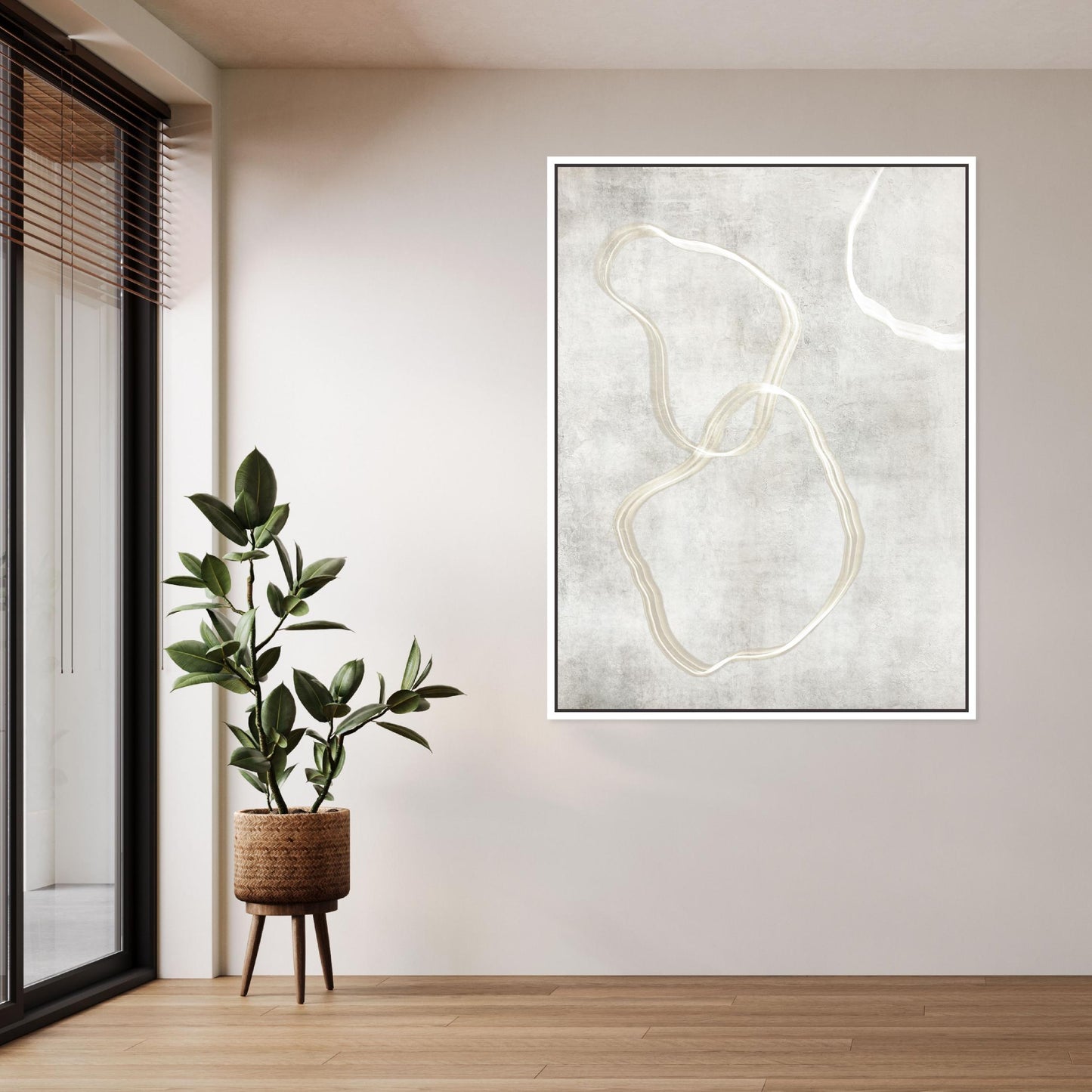 Stylo III Portrait Framed Printed Canvas