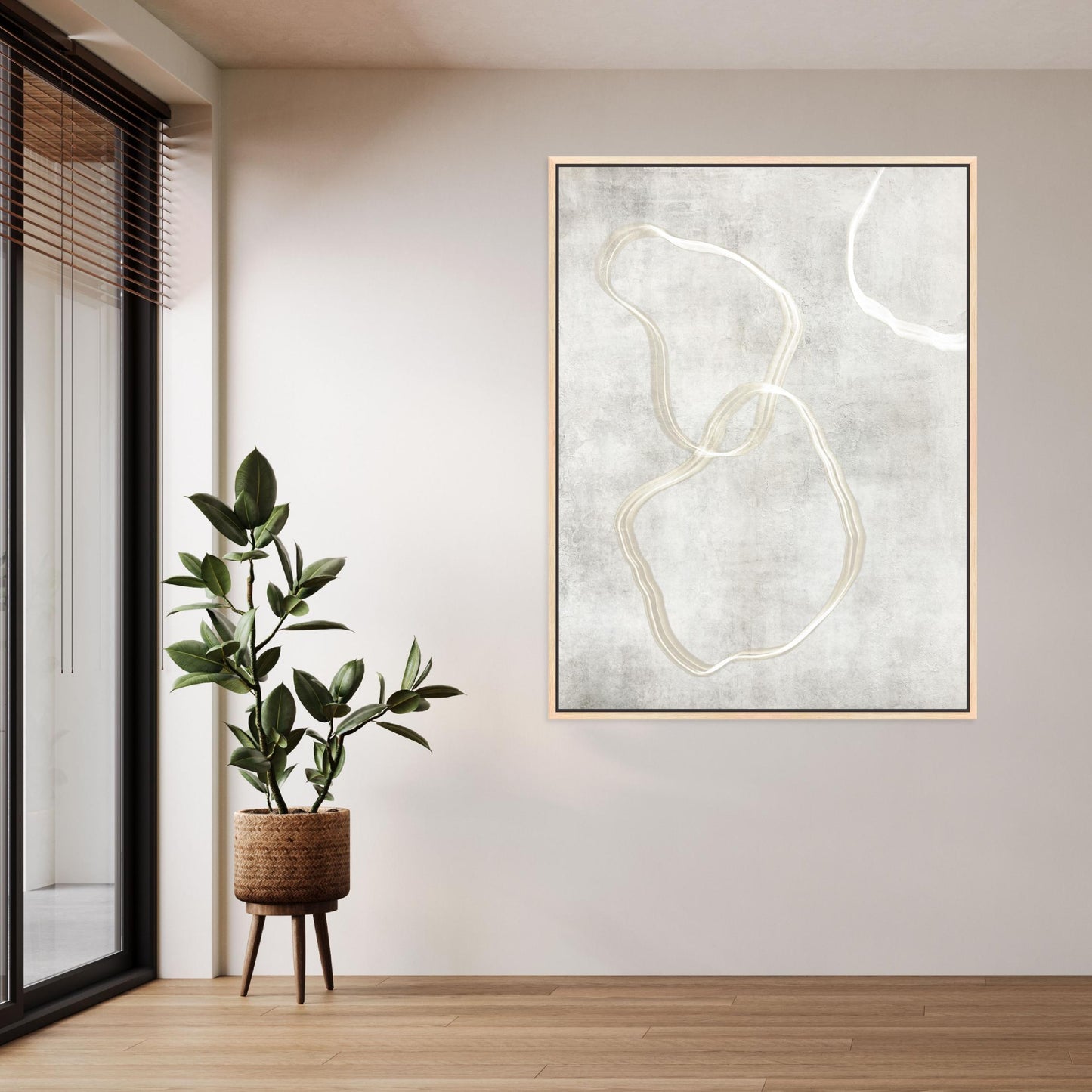 Stylo III Portrait Framed Printed Canvas