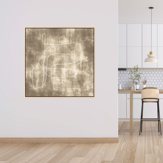 Symphony Square Framed Printed Canvas