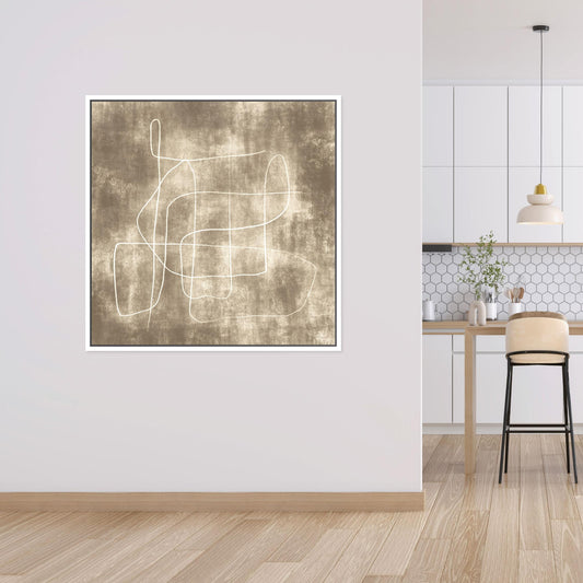 Symphony Square Framed Printed Canvas