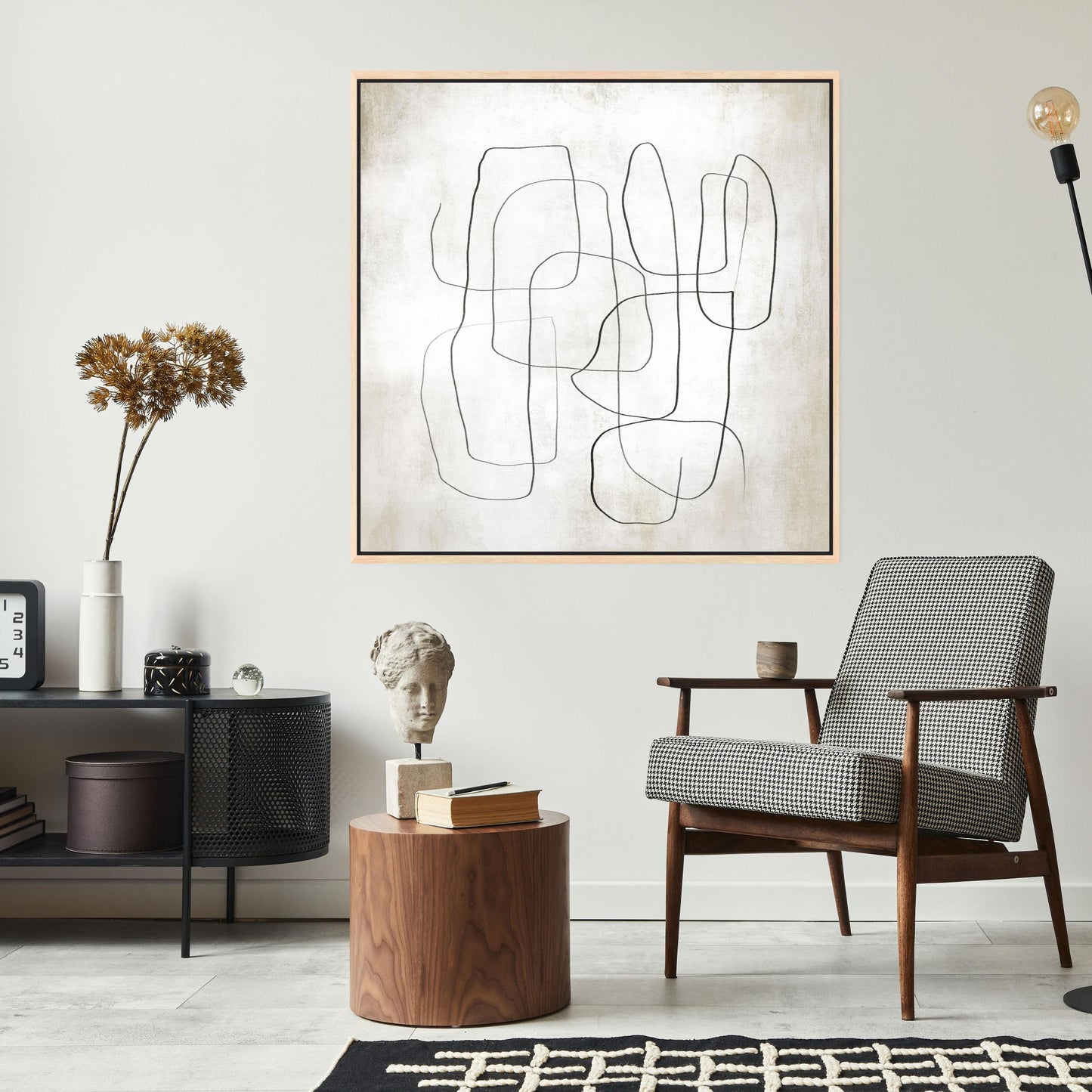 Fina I Square Framed Printed Canvas