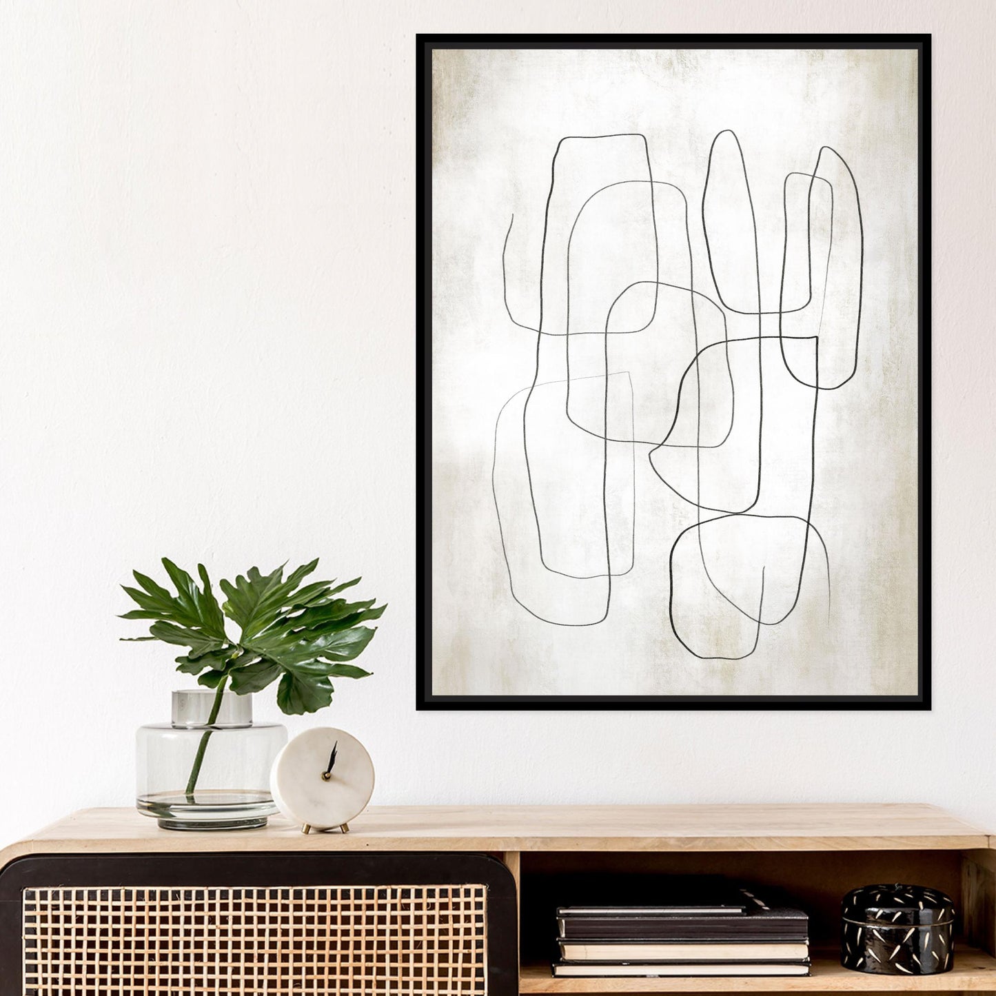 Fina I Portrait Framed Printed Canvas