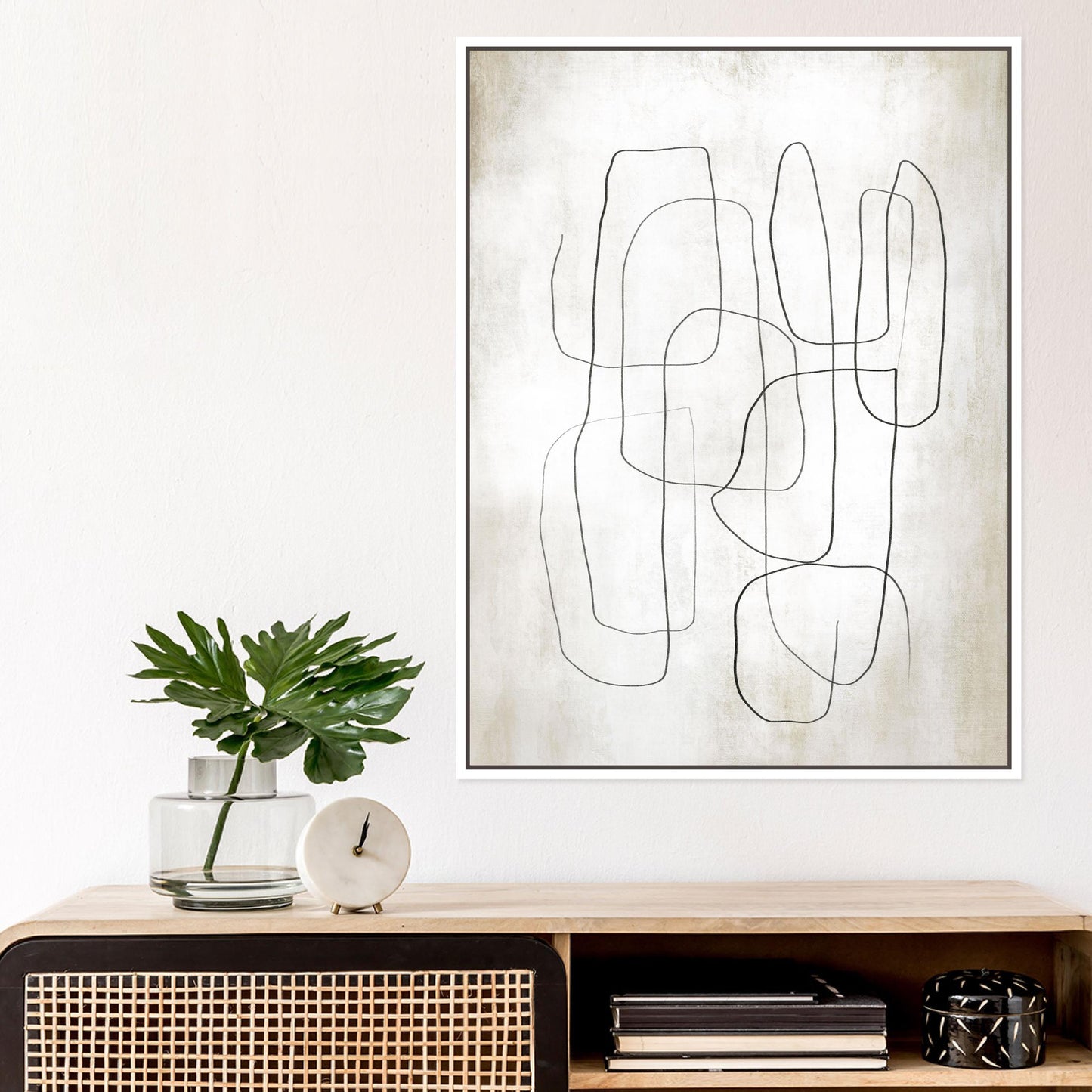 Fina I Portrait Framed Printed Canvas