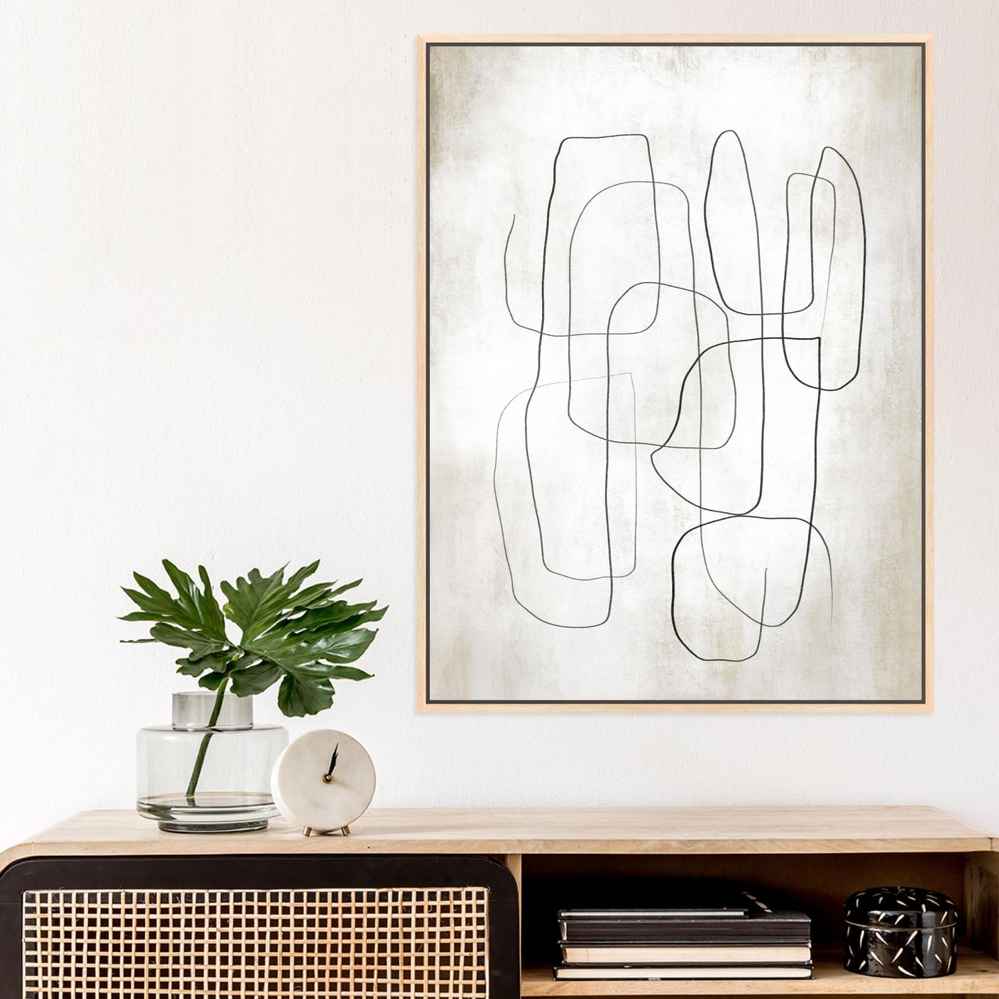 Fina I Portrait Framed Printed Canvas