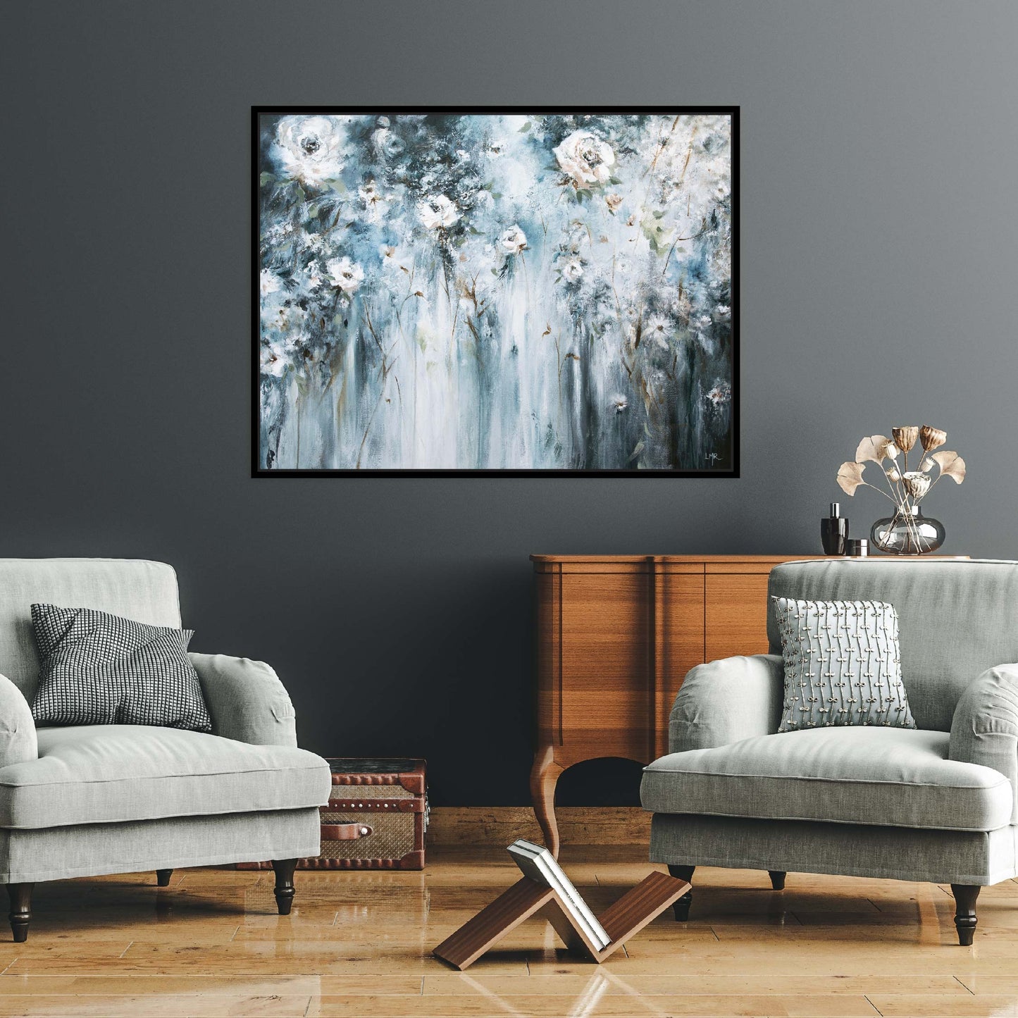 Admiration Landscape Framed Printed Canvas