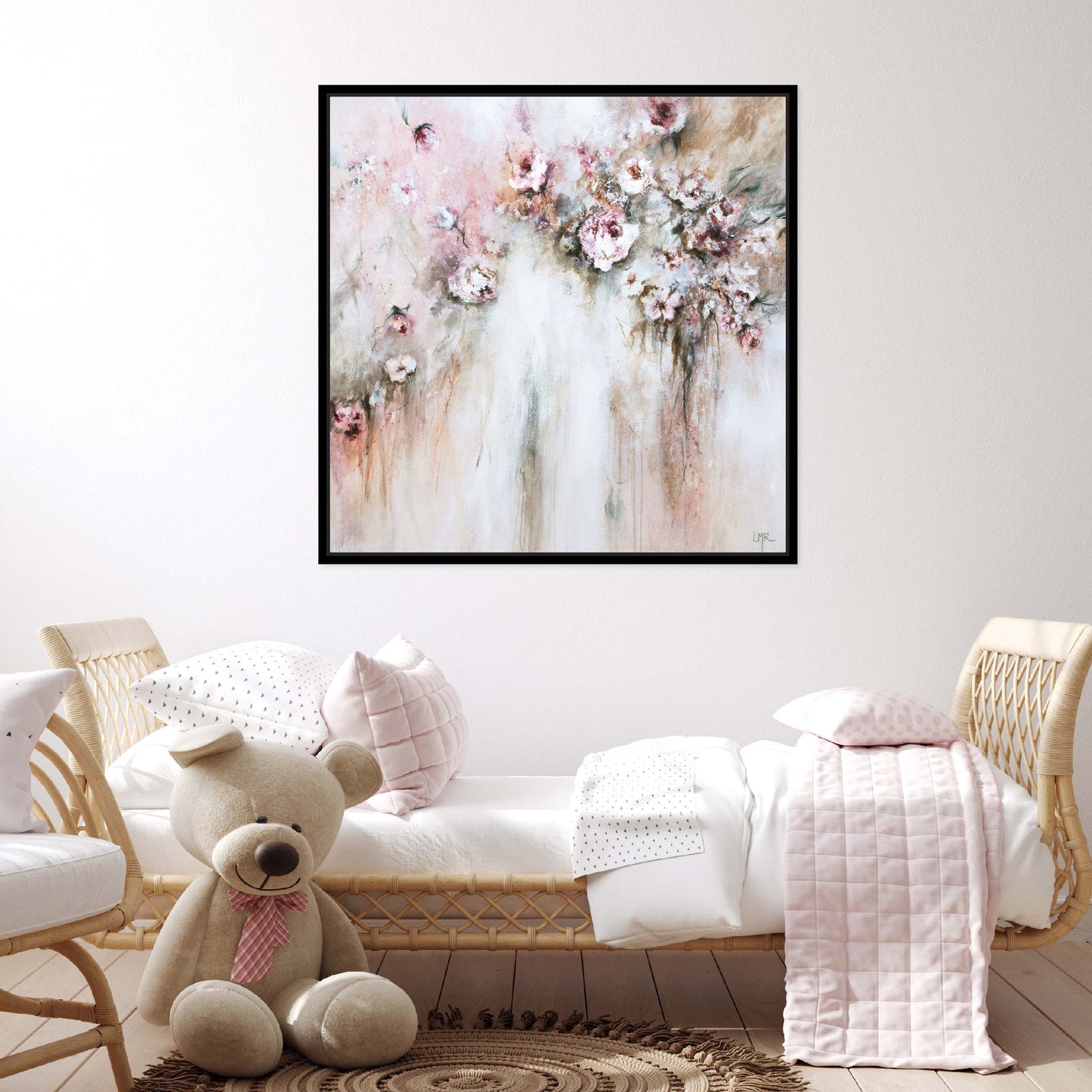 Amore Square Framed Printed Canvas