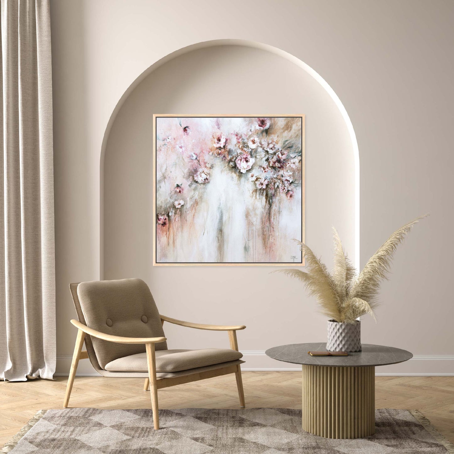 Amore Square Framed Printed Canvas