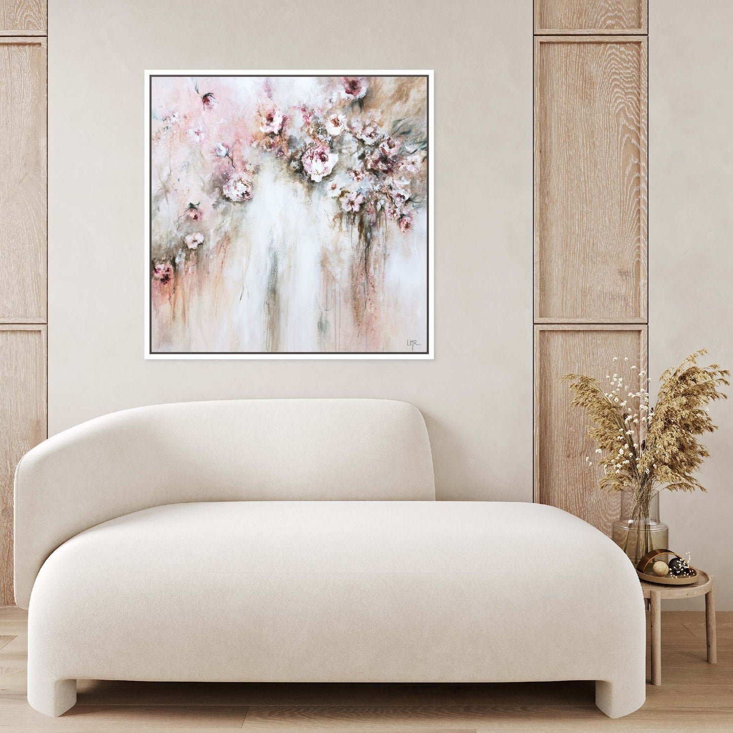 Amore Square Framed Printed Canvas