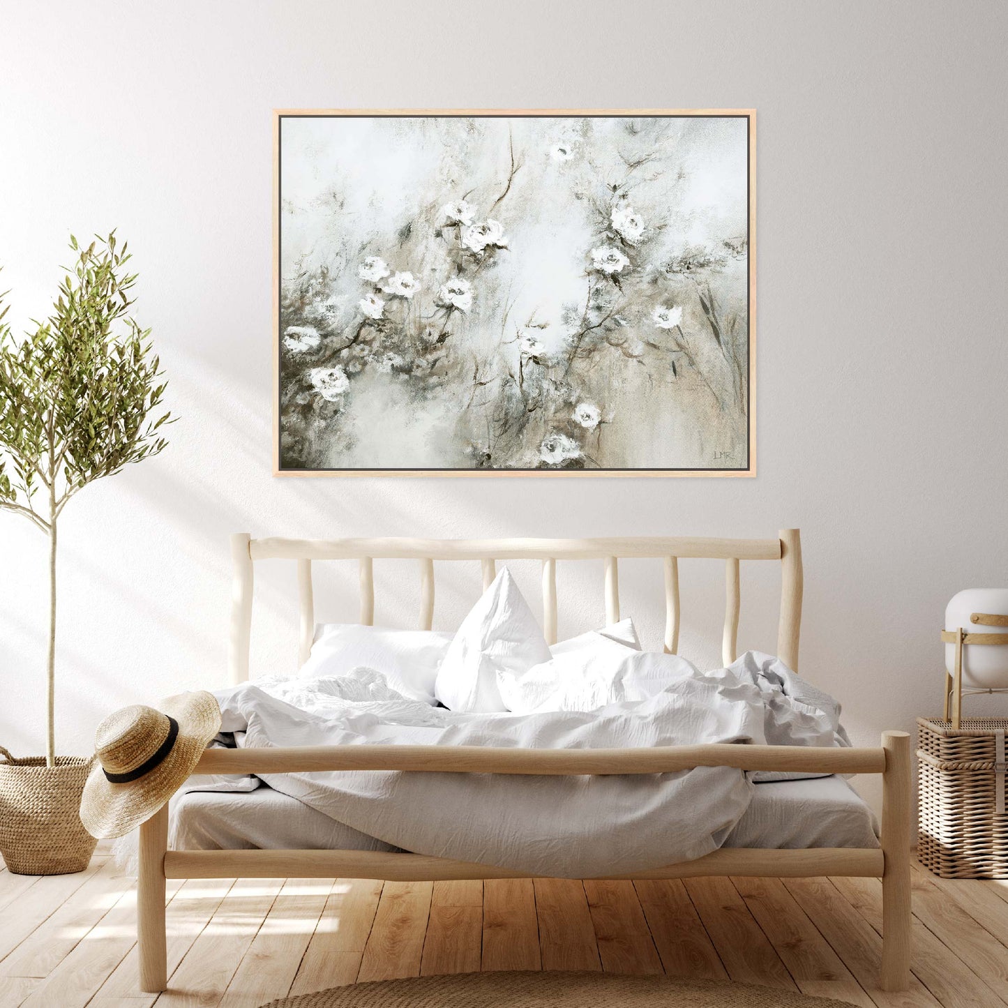 Wild Blooms Landscape Framed Printed Canvas