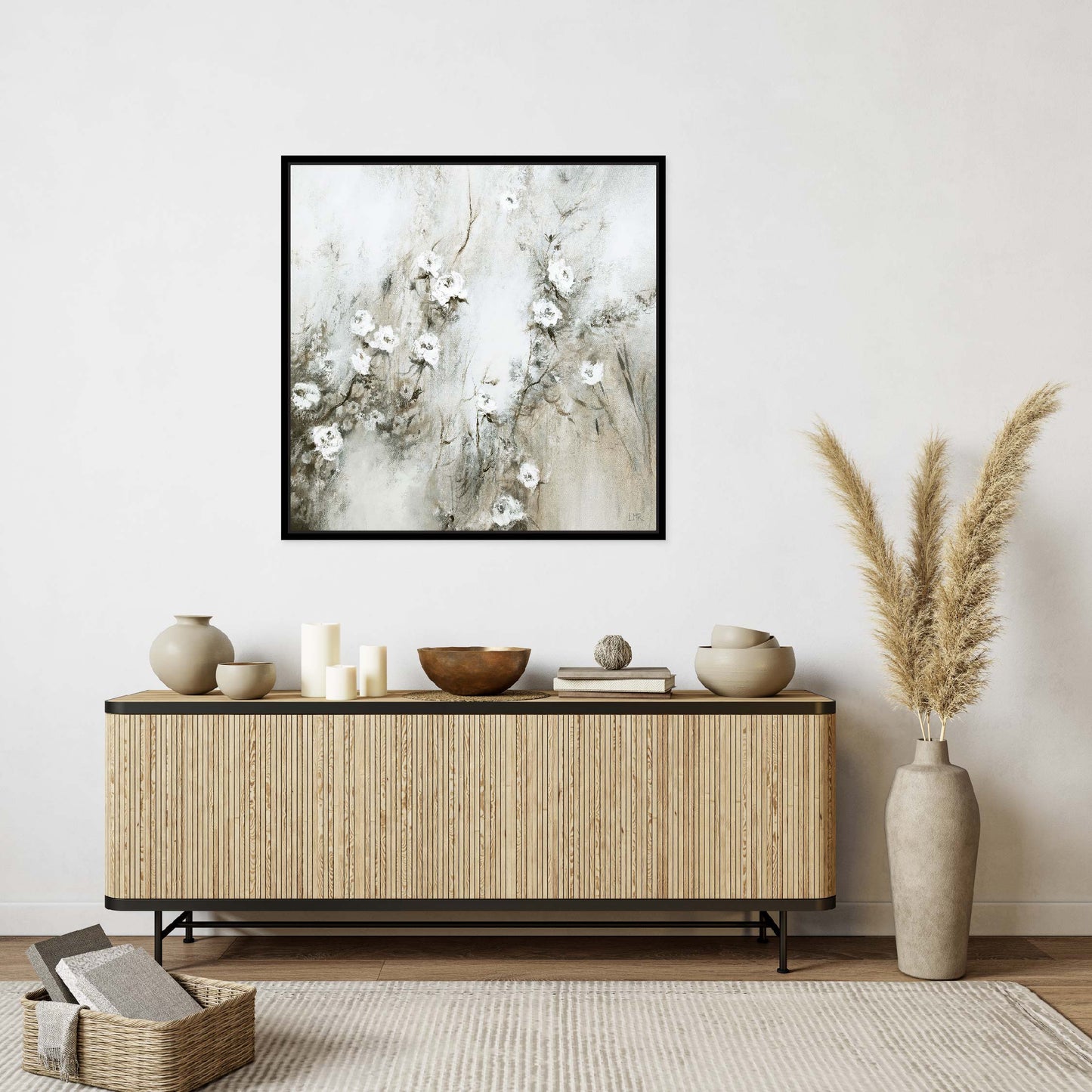 Wild Blooms Square Framed Printed Canvas