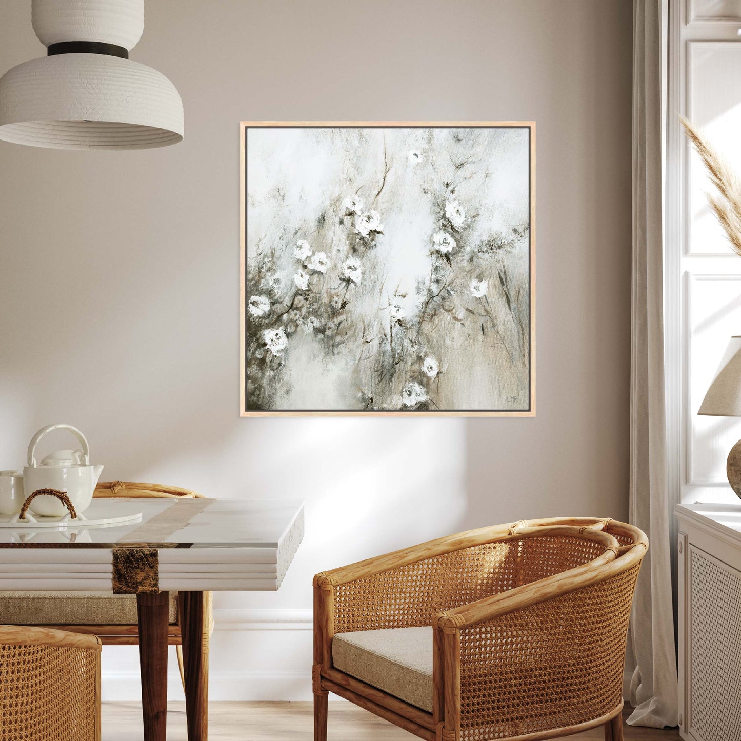 Wild Blooms Square Framed Printed Canvas