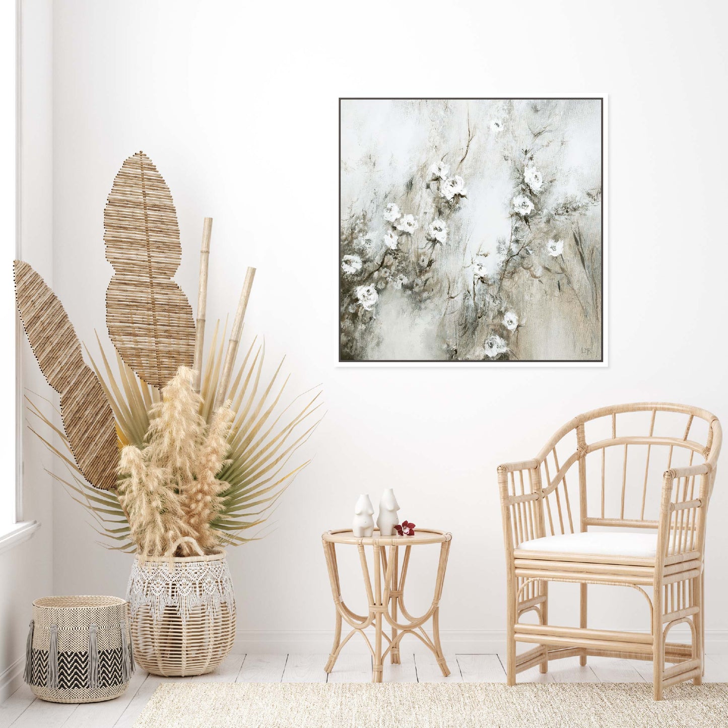 Wild Blooms Square Framed Printed Canvas
