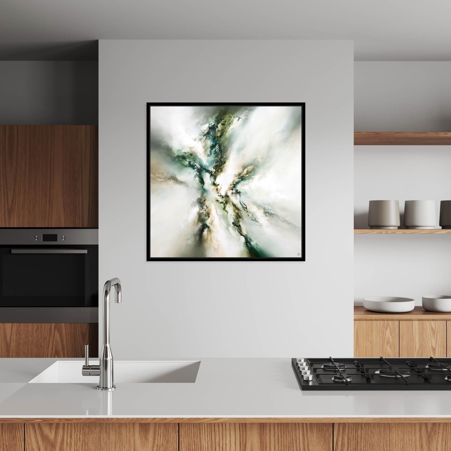 Majestic II Square Framed Printed Canvas