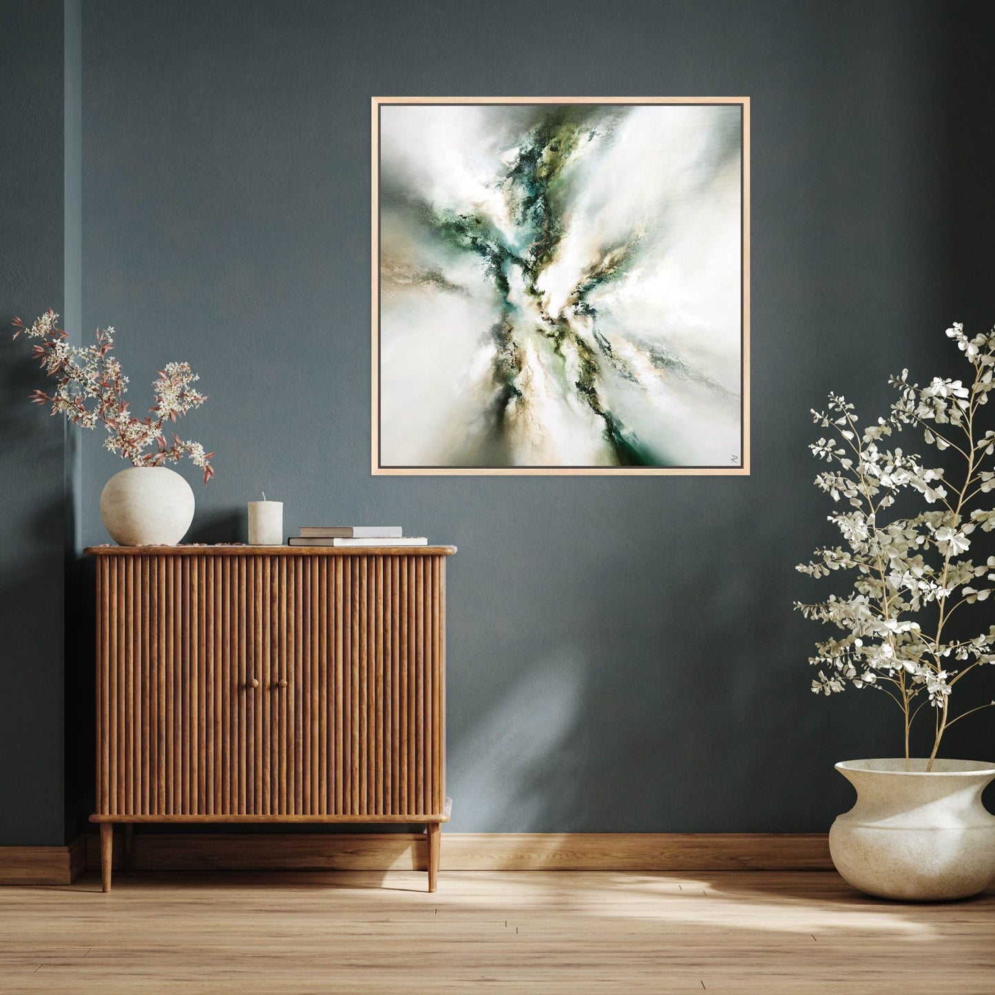 Majestic II Square Framed Printed Canvas