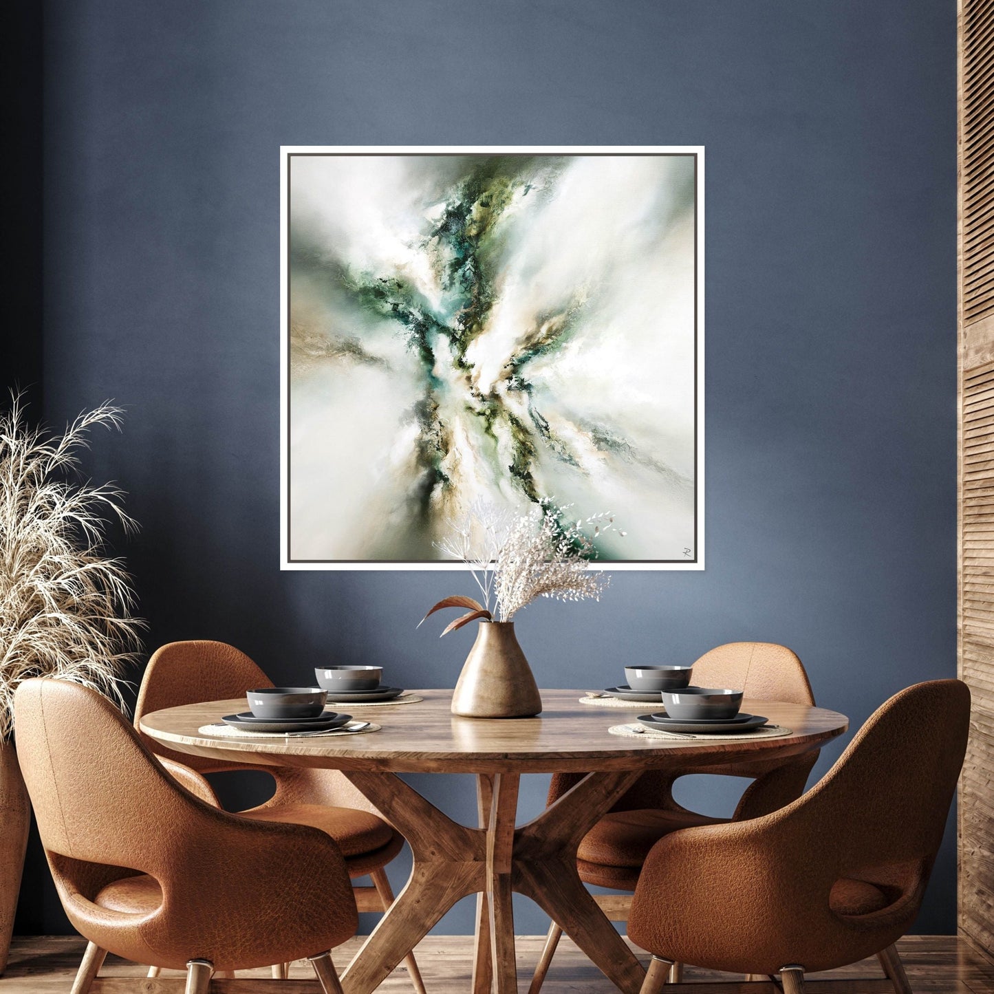 Majestic II Square Framed Printed Canvas