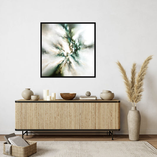 Majestic I Square Framed Printed Canvas