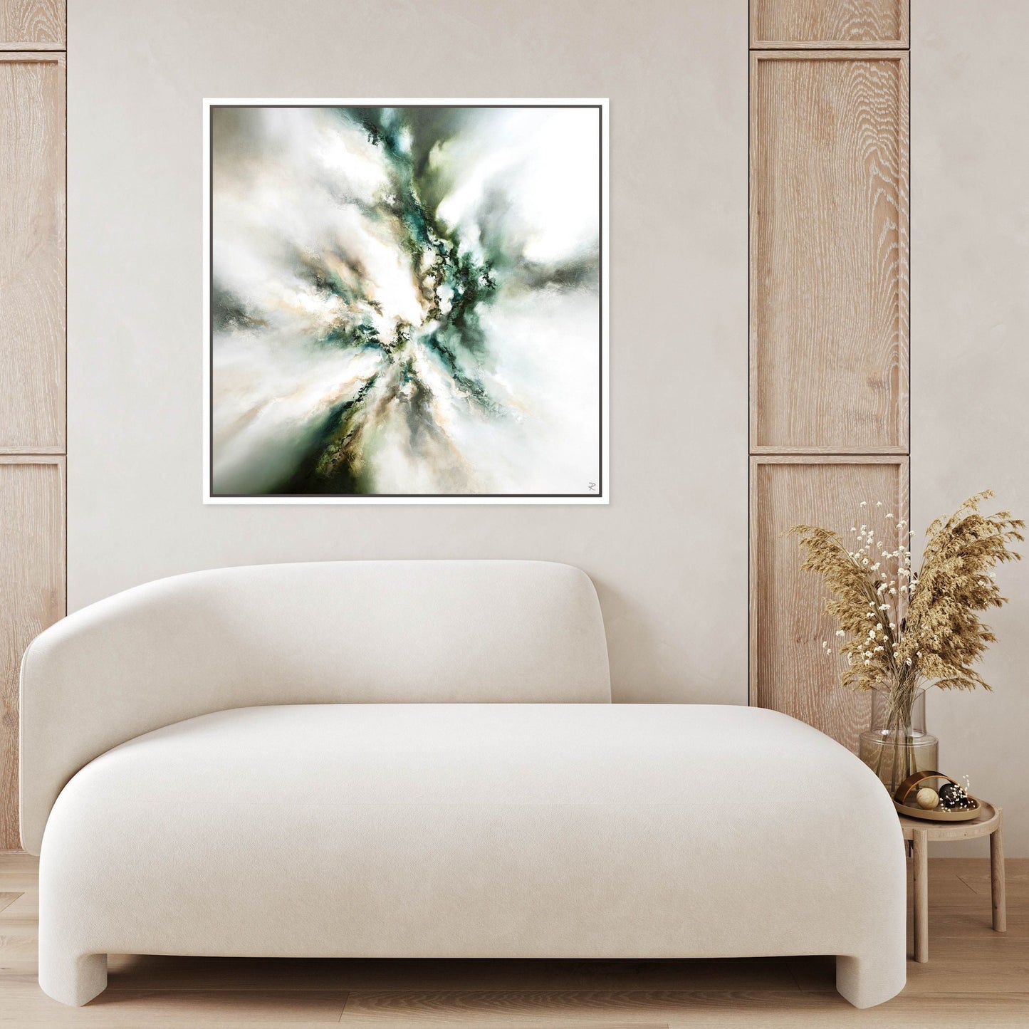 Majestic I Square Framed Printed Canvas