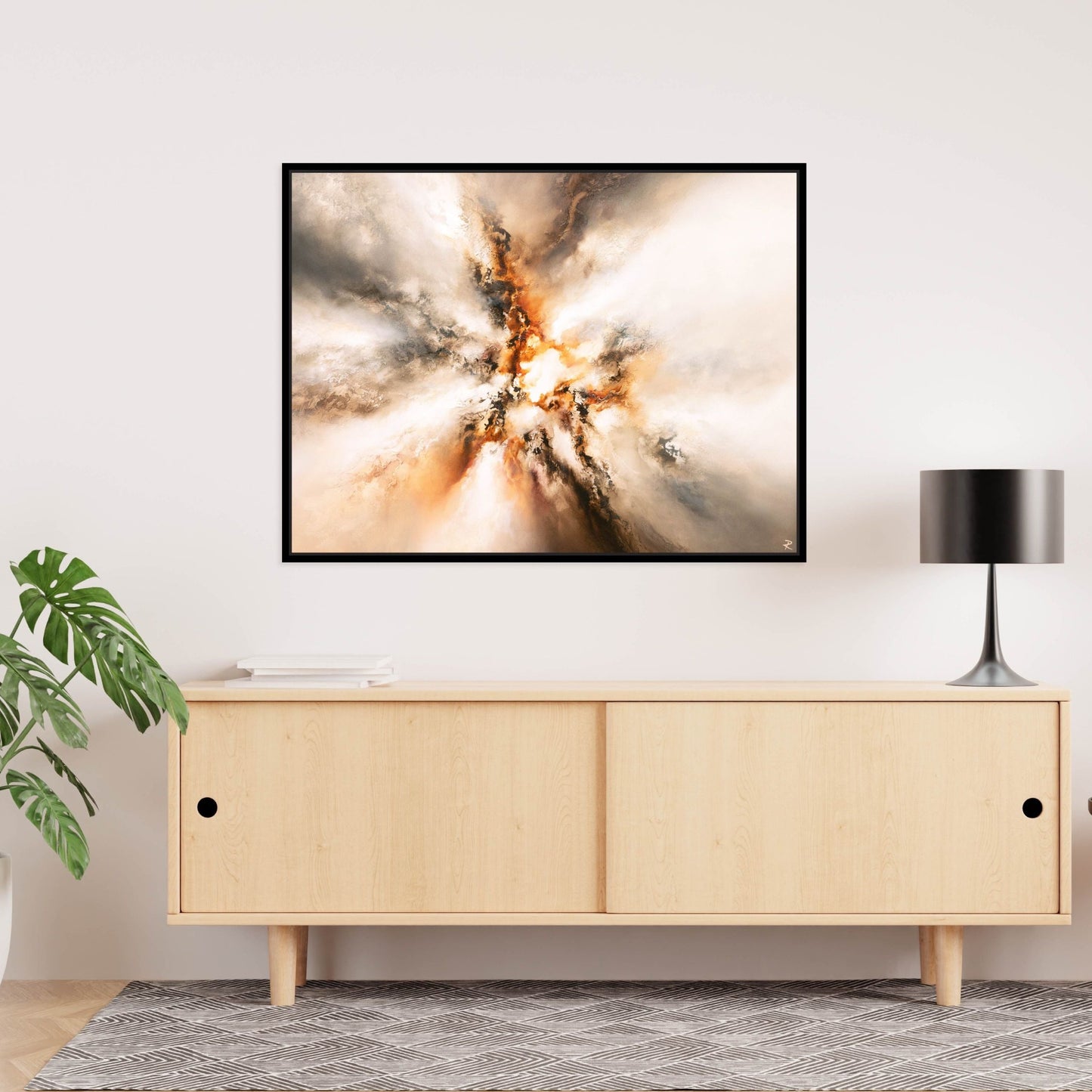 Origin II Landscape Framed Printed Canvas