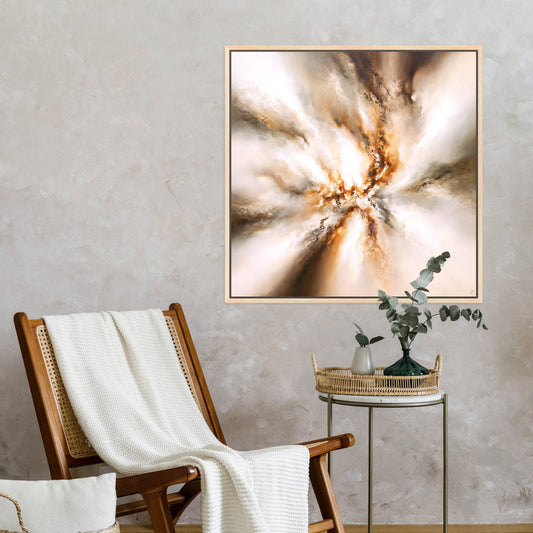 Origin I Square Framed Printed Canvas