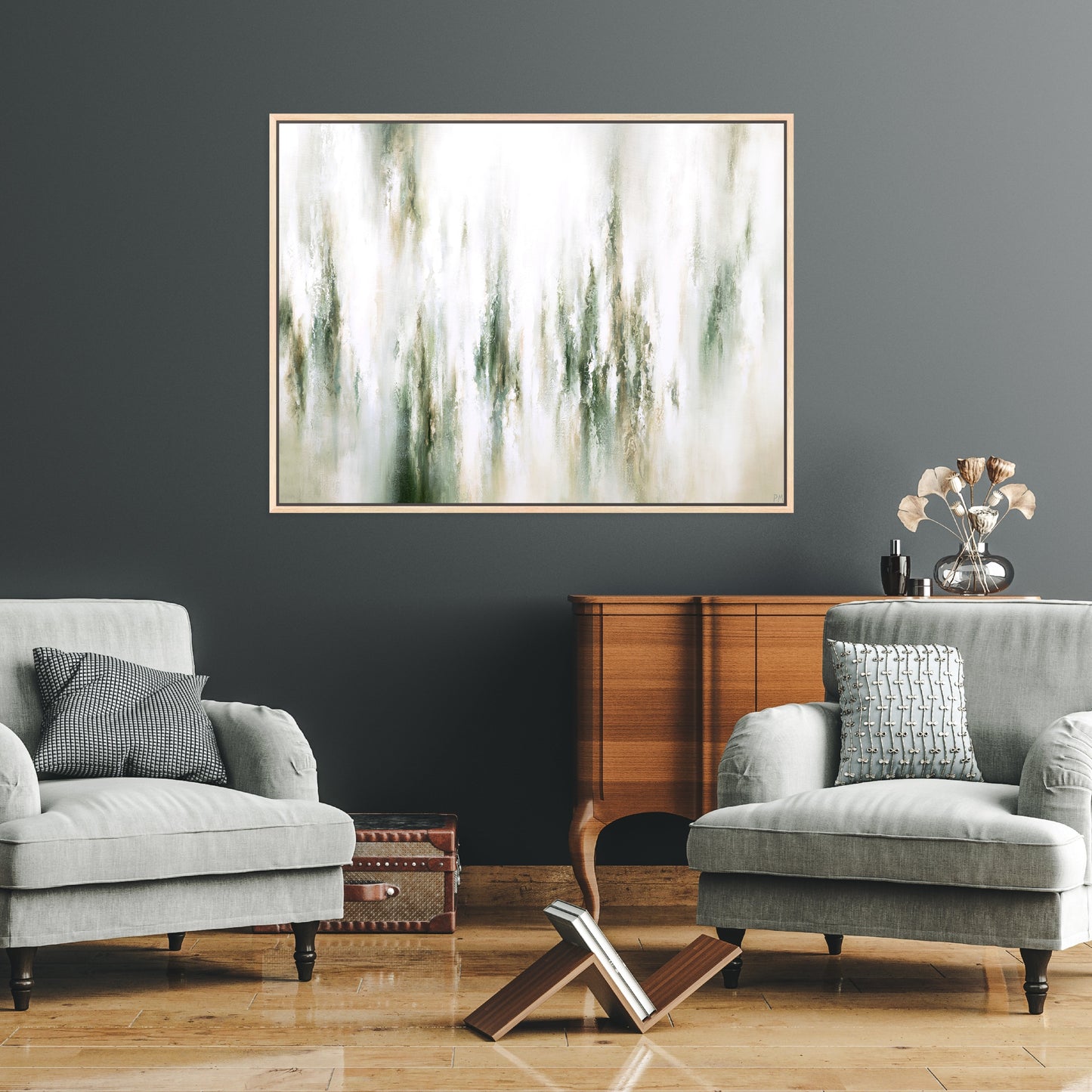 Aspire Landscape Framed Printed Canvas