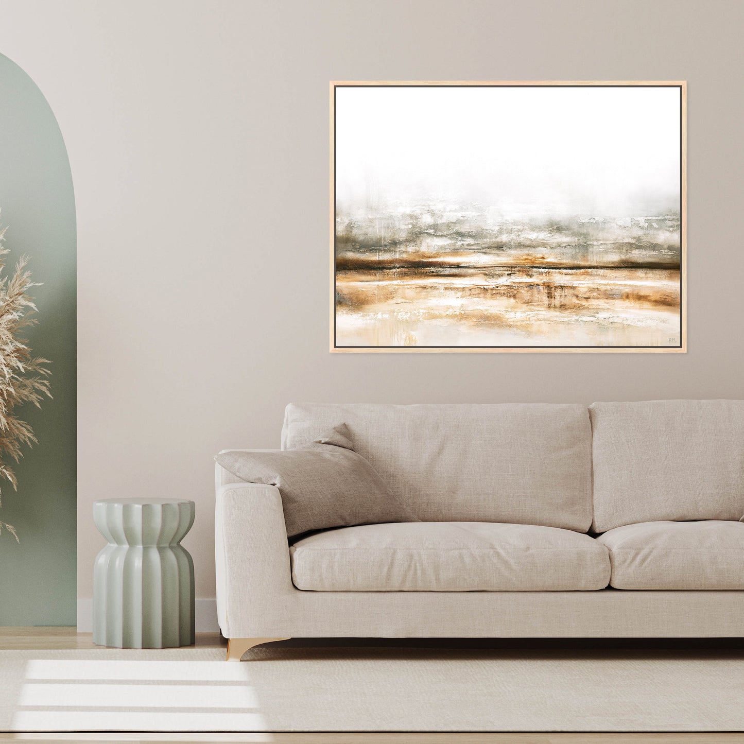 Embers Landscape Framed Printed Canvas